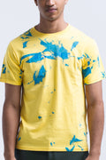 YELLOW COTTON T-SHIRT WITH THE QUOTE "VAS A LLORAR?" X ALDO CHAPARRO